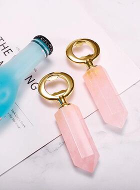 BJ4170粉色手柄镀粉晶开瓶器