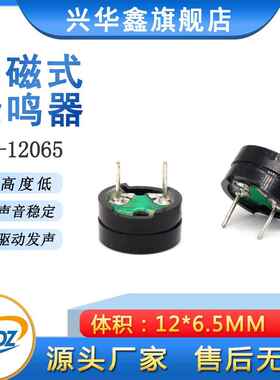HC-12065插针蜂鸣器12*6.5MM无源分体电磁式蜂鸣器16欧1.5V-3V
