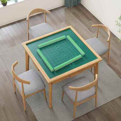 麻将桌实木餐桌两用手搓家用小户型餐桌椅简约象棋牌桌四方桌雀台