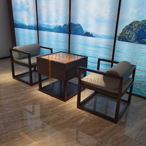 新中式乌金木棋桌椅象棋围棋两用棋盘新款2023现代茶室国学馆家具