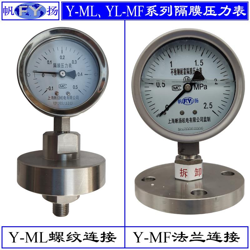 Y-60BF/MLY-100BF/MCY-150BF/MF隔膜压力表全不锈钢隔膜压力表
