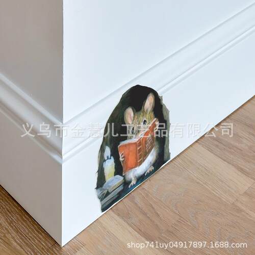 3pcs Realistic Mouse Hole Wall ers for Corner Stairs Funny H