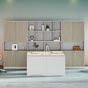 大厂供应E0级环保职员办公桌椅现代财务单双人位高柜员工办公电脑