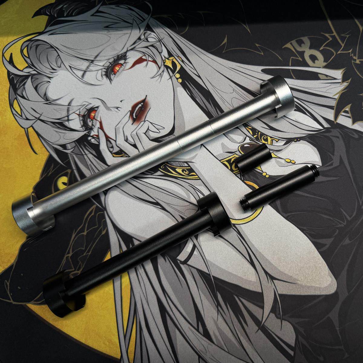 新款铝合金航插线配重杠键盘线缠线棒分体式三段可变三种尺寸长短