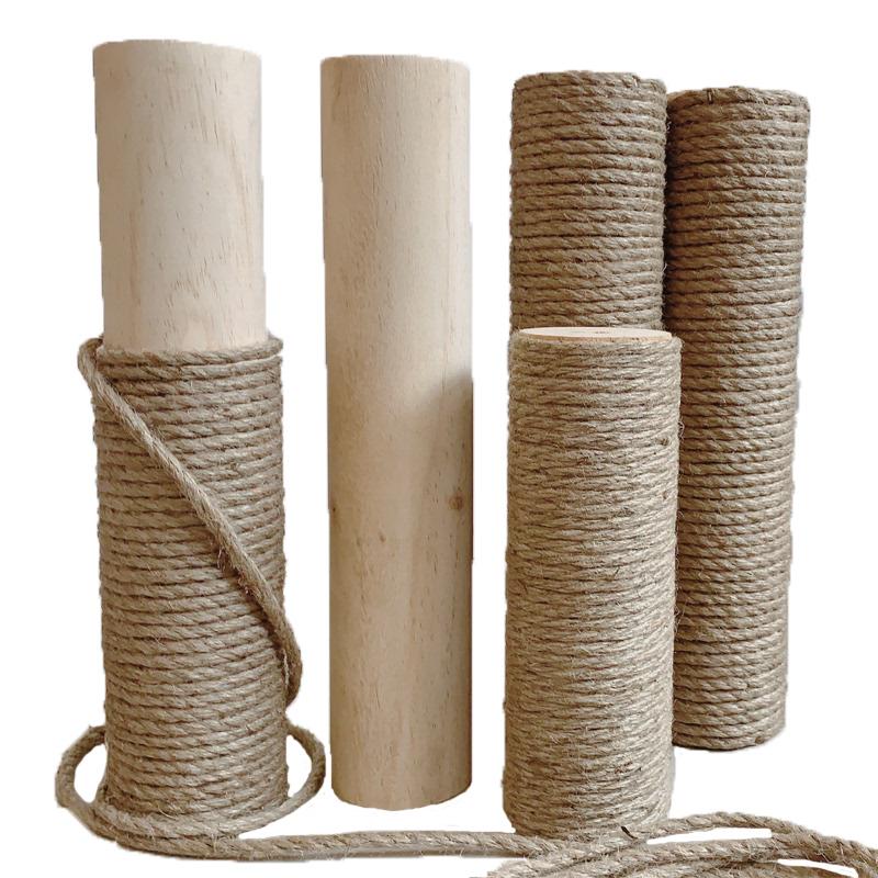 自制diy猫抓柱猫爬架替换柱定制配件剑麻绳猫玩具抓板实木通天柱