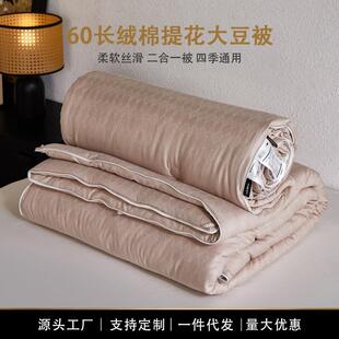 A类纯棉60S长绒棉大豆纤维被子春秋被芯加厚保暖冬被二合一子母被