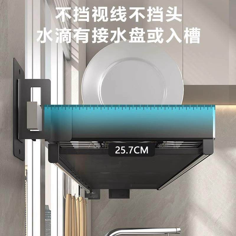 厨房墙上壁挂碗架不锈钢窗台置物架沥水架免打孔水槽放碗碟架窗户