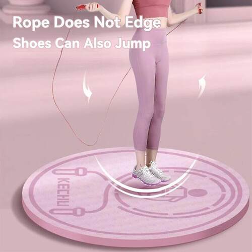 Skipping Rope Mat Round Cardio Yoga Mat Anti-noise Shock Abs