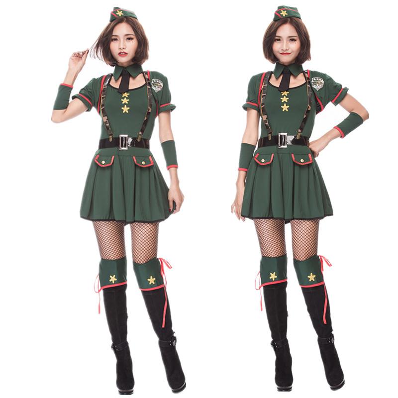 万圣节cosplay服迷彩水手服角色扮演服特务装美国女警装表演出服
