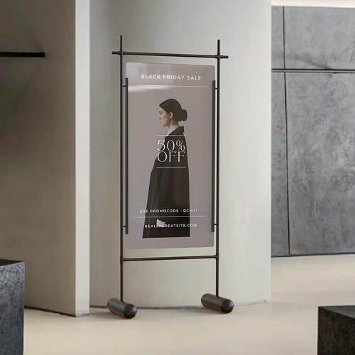 广告展示架 户外海报架简约现代商场活动立牌亚克力指示牌定制