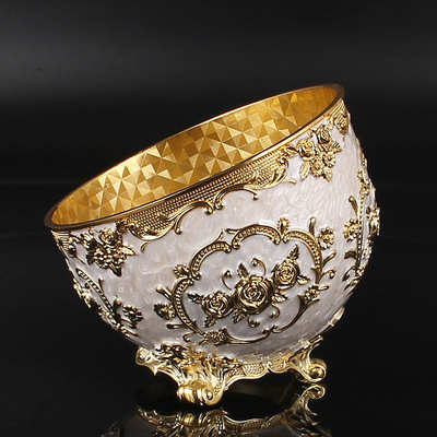 欧式茶几垃圾桶奢华创意桌面无盖金属迷你台面果皮收纳桶酒吧KTV