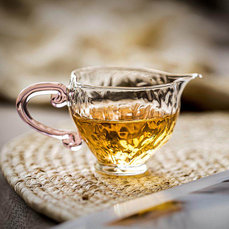 云窝光影玻璃公道杯锤纹公杯加厚耐热茶海中式分茶器茶道配件匀杯