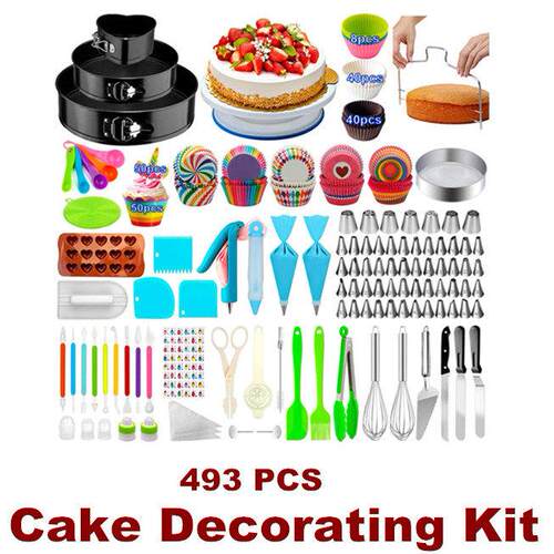 Cake Decorating Supplies Kit Baking Cupcake Piping Bags Tips