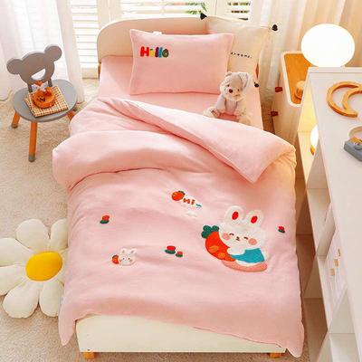 儿童被套冬季加绒牛奶绒单件120x150cm婴儿幼儿园宝宝被罩150x200