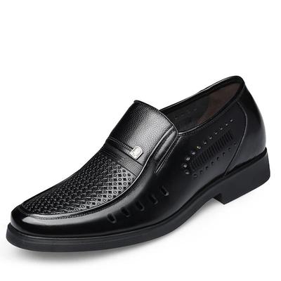 正品老人头男鞋牛真皮商务正装鞋男士内增爸高皮秋皮冬透气中年人