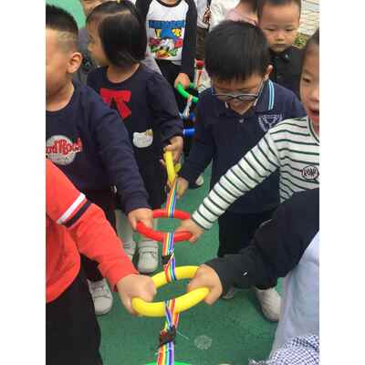 幼儿园排队牵引绳自制小朋友走步手拉防走丢安全绳带多人户外出行