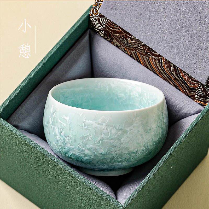 小憩觅述窑变结晶釉主人杯结晶釉个人专用茶杯陶瓷品茗杯茶盏礼盒
