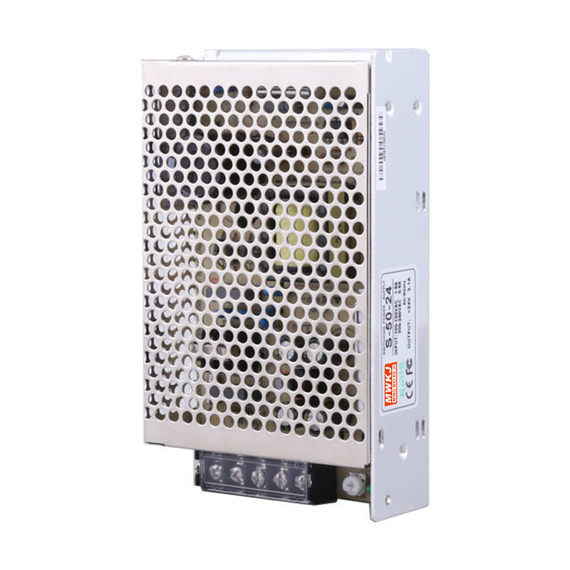 明伟S-50W开关电源交流220V转5V10A/12V4.2A/24V2.1A直流单组输出