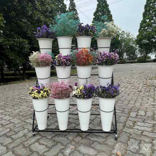 铁艺花架摆摊情人节鲜花超市花店花架婚庆用品多层货架梯形架鲜花