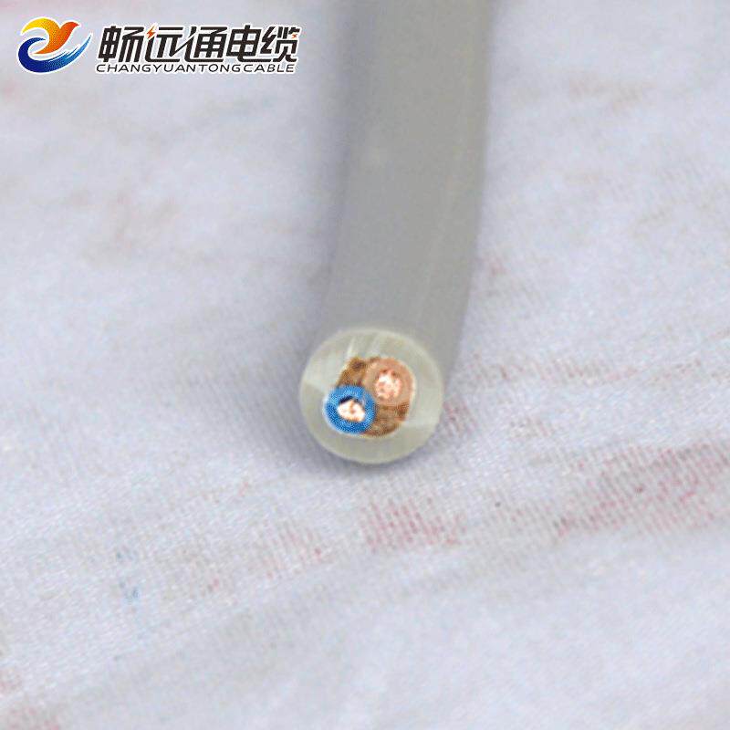 橡塑电线电缆 RVVT2x1.5平方耐磨 灰色软电缆户外防晒防水线
