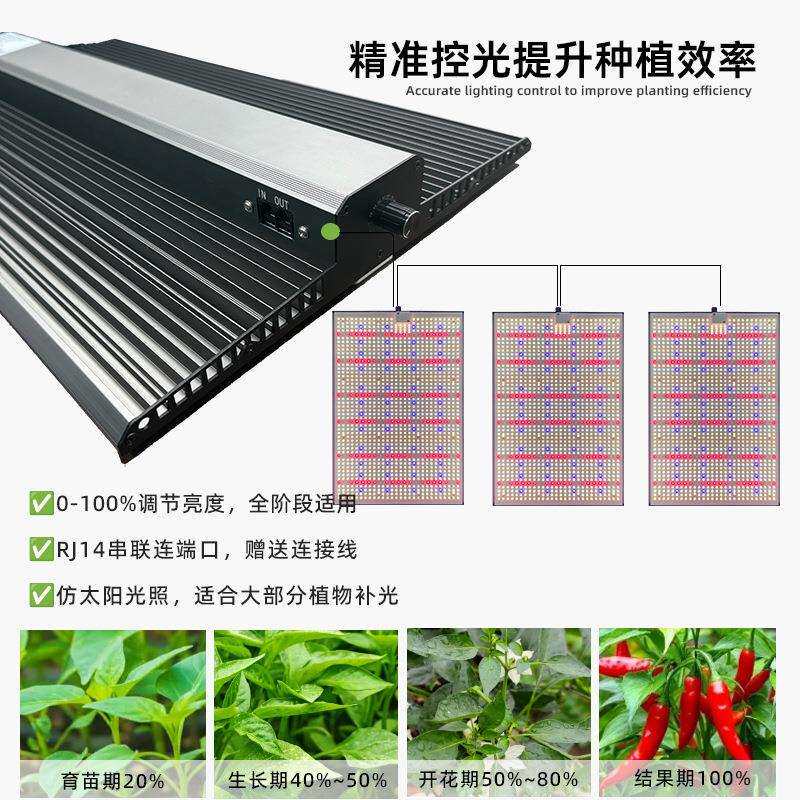量子板植物补光灯100W 200W 300W仿太阳全光谱花卉led植物生长灯图片