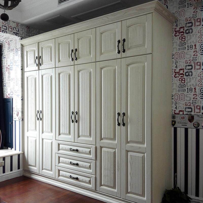 木朵朵家具全实木奶油风衣柜美式法式复古樱桃木橡木家用卧室衣橱