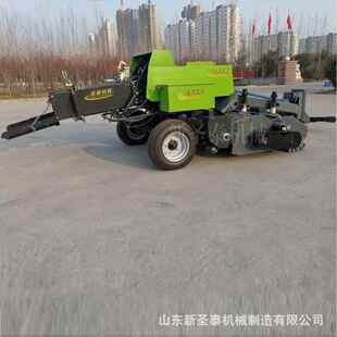四轮带秸秆稻草捡拾打捆机视频玉米秸秆方形打捆机农补型方捆机