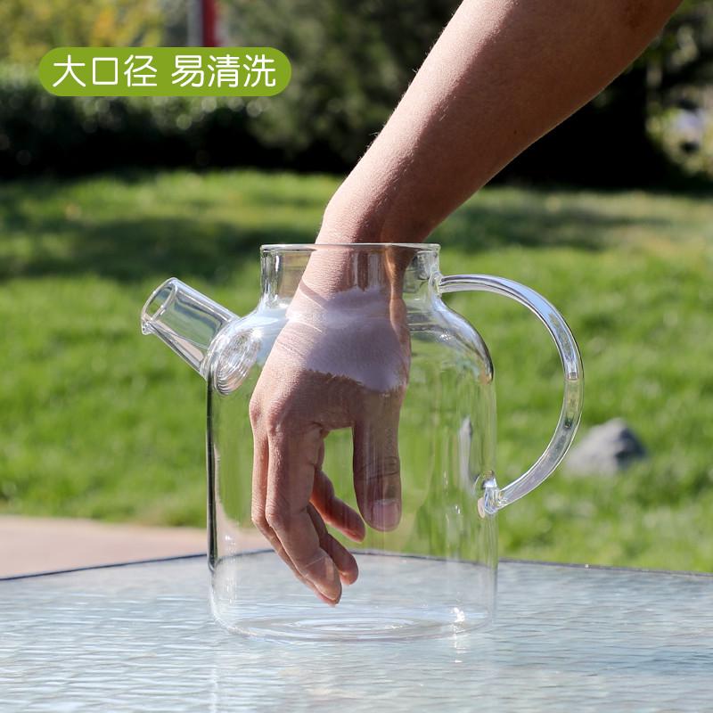 玻璃煮茶壶茶具套装家用水果冷水壶高温泡茶日式小加厚透明凉水壶
