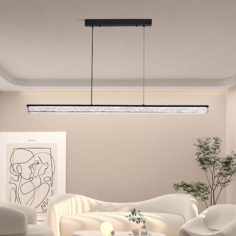 led吊灯铂晶树脂浪漫波纹简约现代风家用现代轻奢吊线灯客厅灯