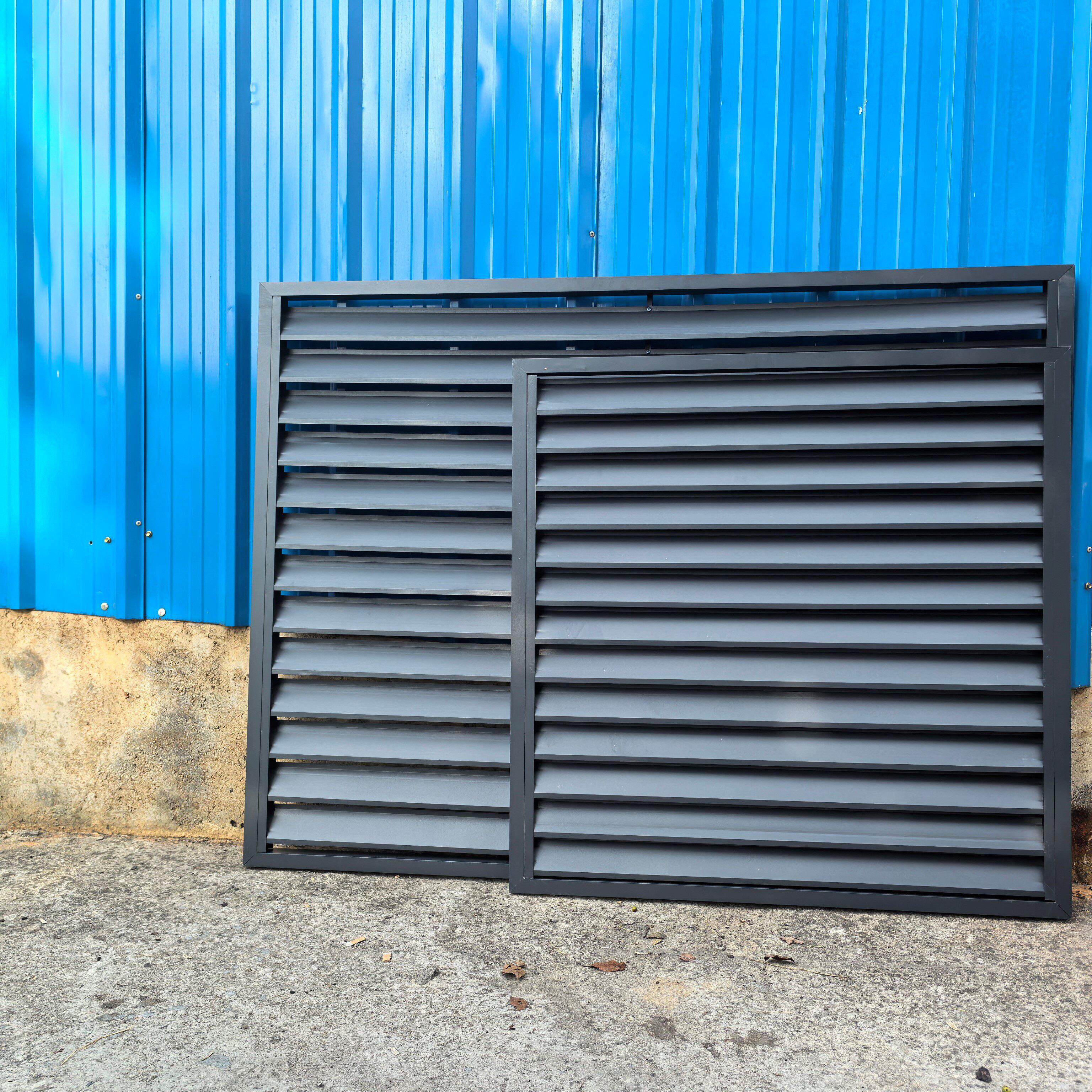 厂家定制铝合金百叶窗防雨外墙格栅网空调外机通风散热床包围栏