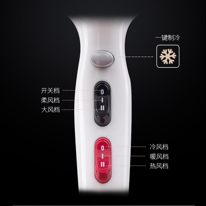 电吹风机家用大功率网红款风筒发廊静音冷热不伤发轻英规美规110V
