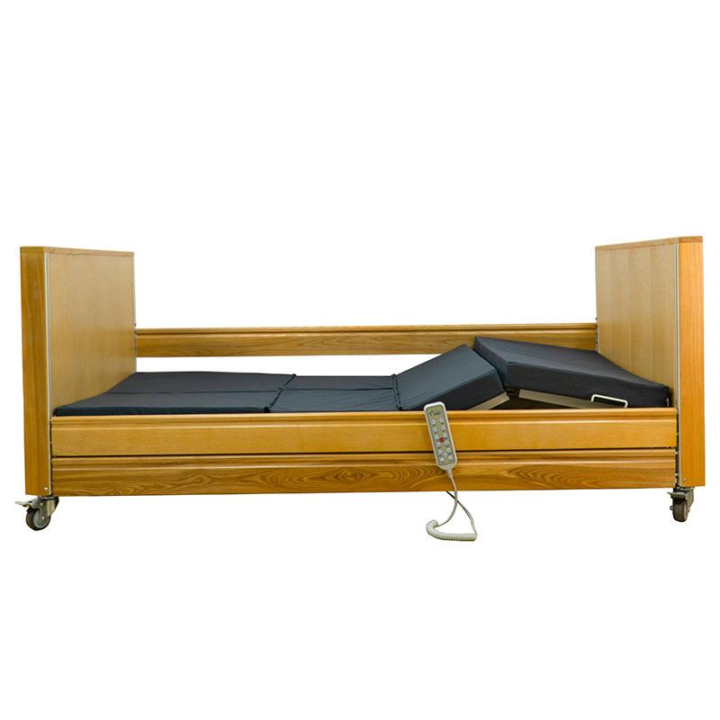 用家居家床老人002残疾人电动护理床降升起起身多功能实木护栏床