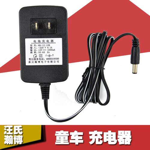 汪氏/瀚博6V12V儿童儿童电动车充电器配件电瓶摩托汽车电源配接器