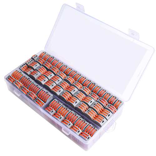 跨境 140pcs盒装 PCT快速连接器/电缆电线并线分线器 2-5端口
