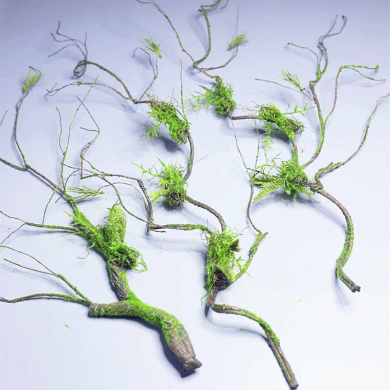 仿真树藤枯藤藤条插花装饰树枝干枝青苔苔藓室内藤蔓植物壁挂绿植