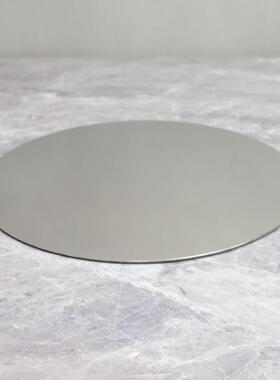 北欧轻奢不锈钢镜面托 托盘摆件客厅餐桌茶室玄关家居桌面茶托 托