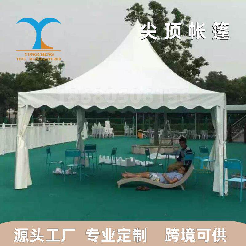 厂家直销户外6*6铝合金尖顶帐篷婚庆展览活动白色遮阳棚
