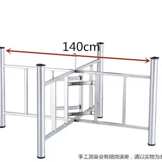 加厚脚圆桌艺台架铁可折叠家餐桌桌腿无架子简易架子用餐支架台