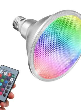 厂家直销 led par38 rgb 40w 带遥控 E27 85-265v 122X130MM 射灯