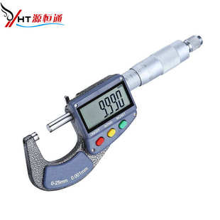 螺旋测 仪 0测微器源5075恒厚外径25通千分数显100mm 电子千分尺