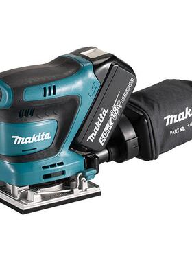 makita牧田锂电砂纸机DBO482家具木工打磨砂方砂DBO480充电砂光机