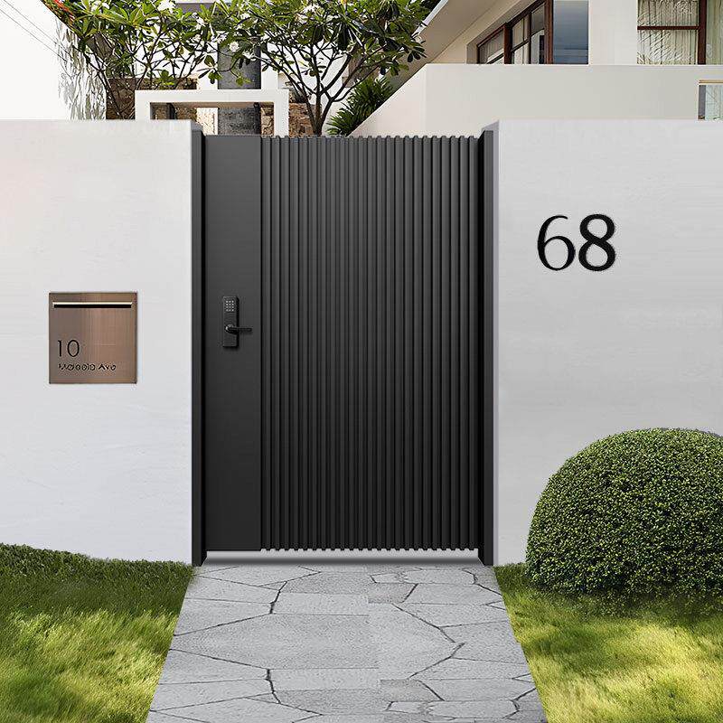 铝合金庭院大门铝艺户外高端小院子门中式双开关大门别墅花园入户