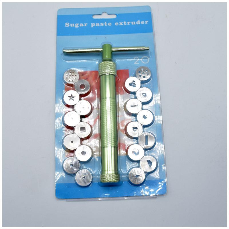 20种花式花纹挤泥器模具不锈钢油泥造型陶艺模具现代简约