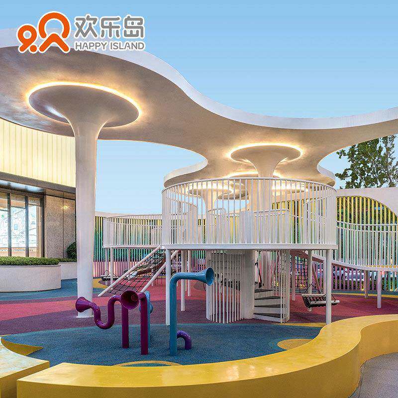 小区游乐设备厂家平台滑梯组合攀爬绳网户外儿童乐园规划设计生产