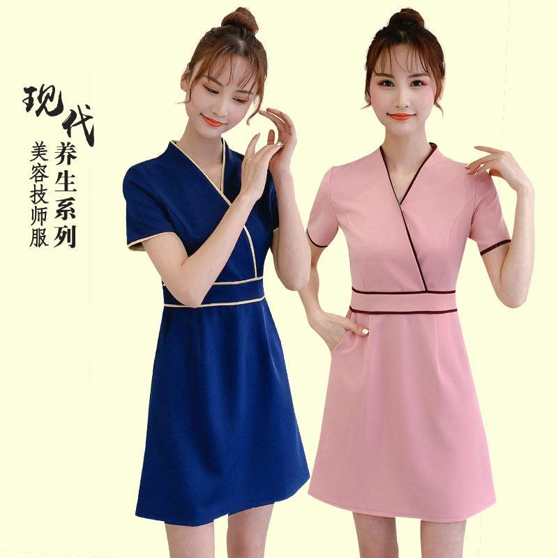 美容师美容院工作服女足疗技师服装养生馆店长气质高端套装夏季
