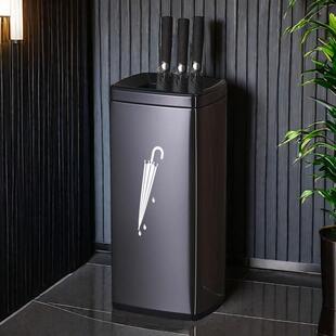 酒店大堂不锈钢雨伞桶商用立式方形门口轻奢置伞收纳架放雨伞筒