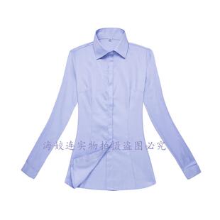 高档春秋季新业款农行工作女服色女式紫衬衫行服工装农业银行蓝色