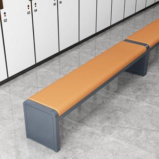 软包长凳沙发凳浴室更衣凳换鞋 凳商场健身房长条凳靠背椅厂家直销