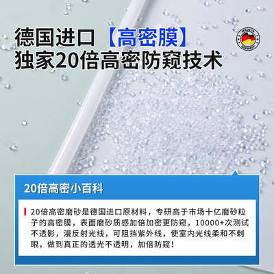 窗户防窥膜磨砂玻璃贴纸贴膜高级感卫生间浴室防走光透光不透明人