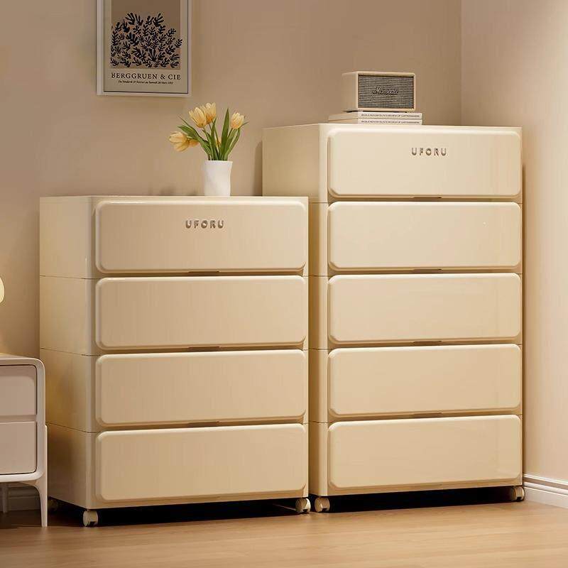 【香港】储物柜多层抽屉式免安装床头五抽屉储物架塑料加厚